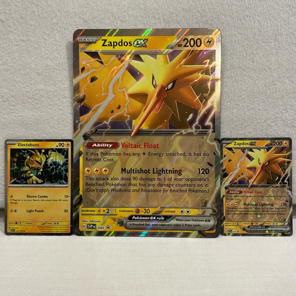 Pokémon Scarlet & Violet 151 Zapdos ex & Electabuzz Box Promo Cards